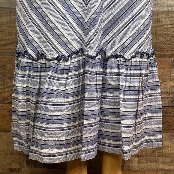 Vintage Jody T of California White Blue Prairie Smocked Gunne Sax Dress Size 5 - Picture 5 of 12